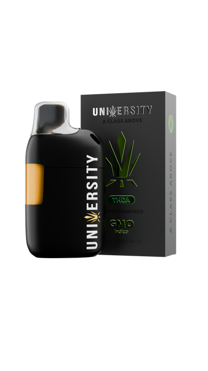 Trap University THCA Liquid Diamonds 2.5g disposable package — GMO