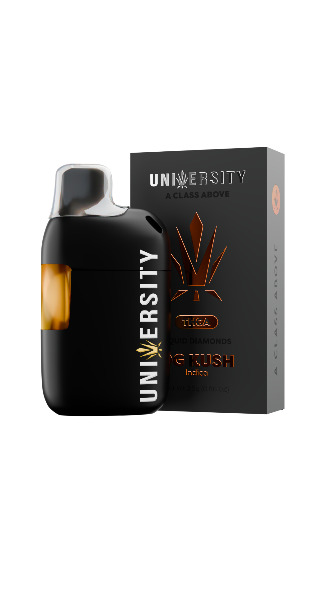 Trap University THCA Liquid Diamonds 2.5g disposable package — OG Kush