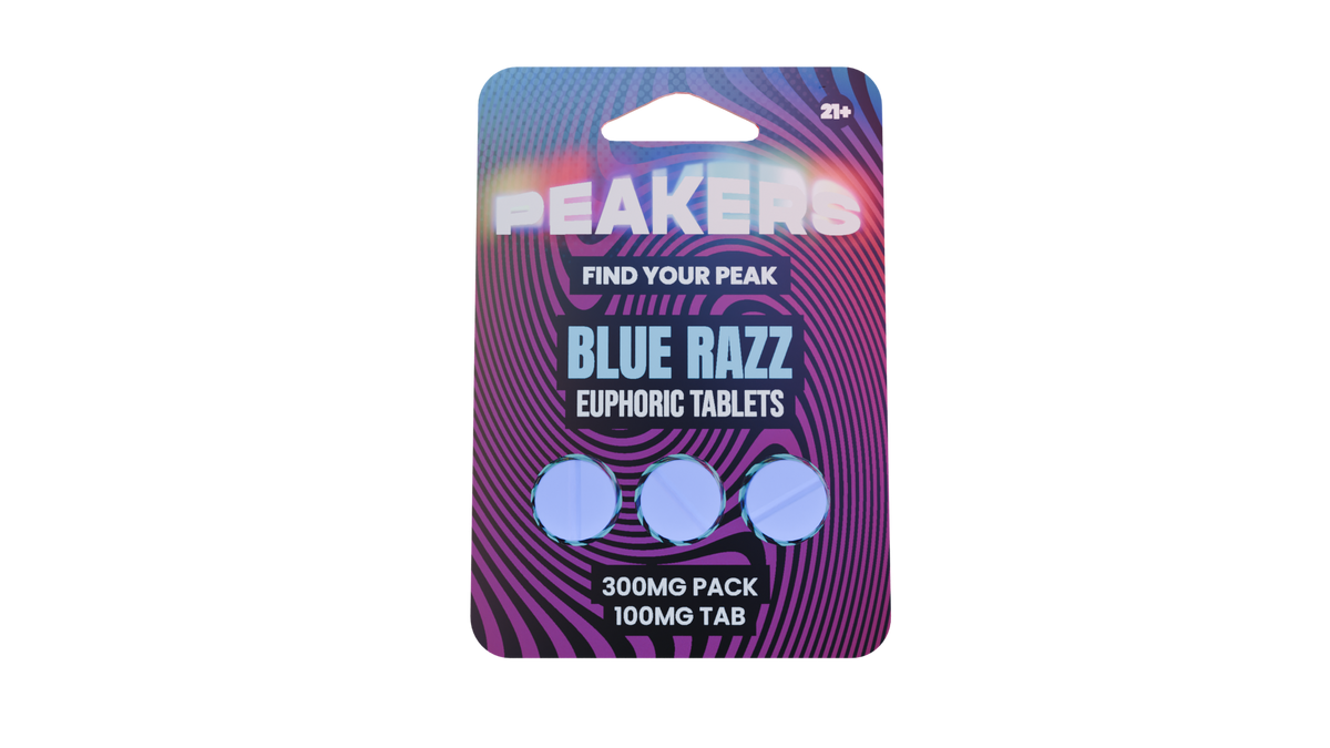 Peakers kanna blend chewables 3-count pack — Blue Razz