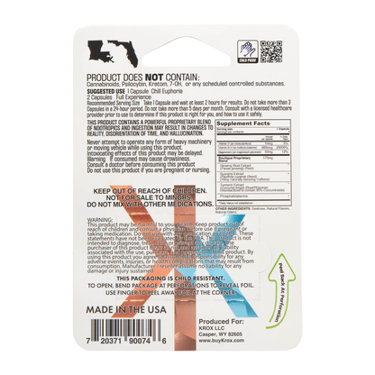 KRõX Special Capsules – 4 Count, 900mg total, product packaging