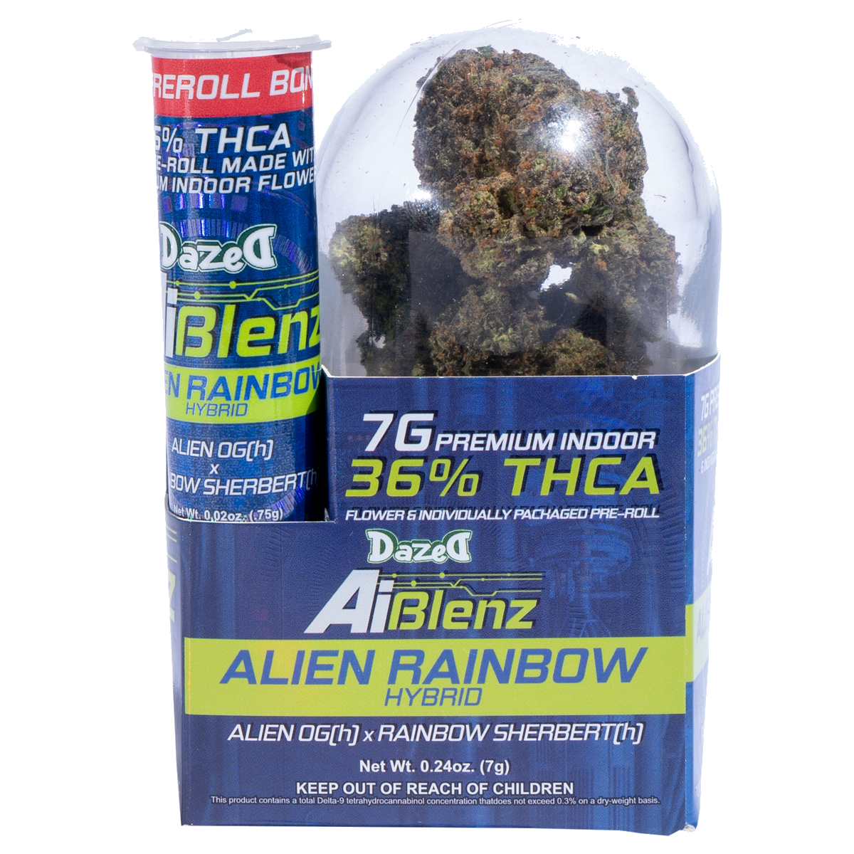 AI Blenz solventless-infused THCA flower and pre-roll — Alien Rainbow