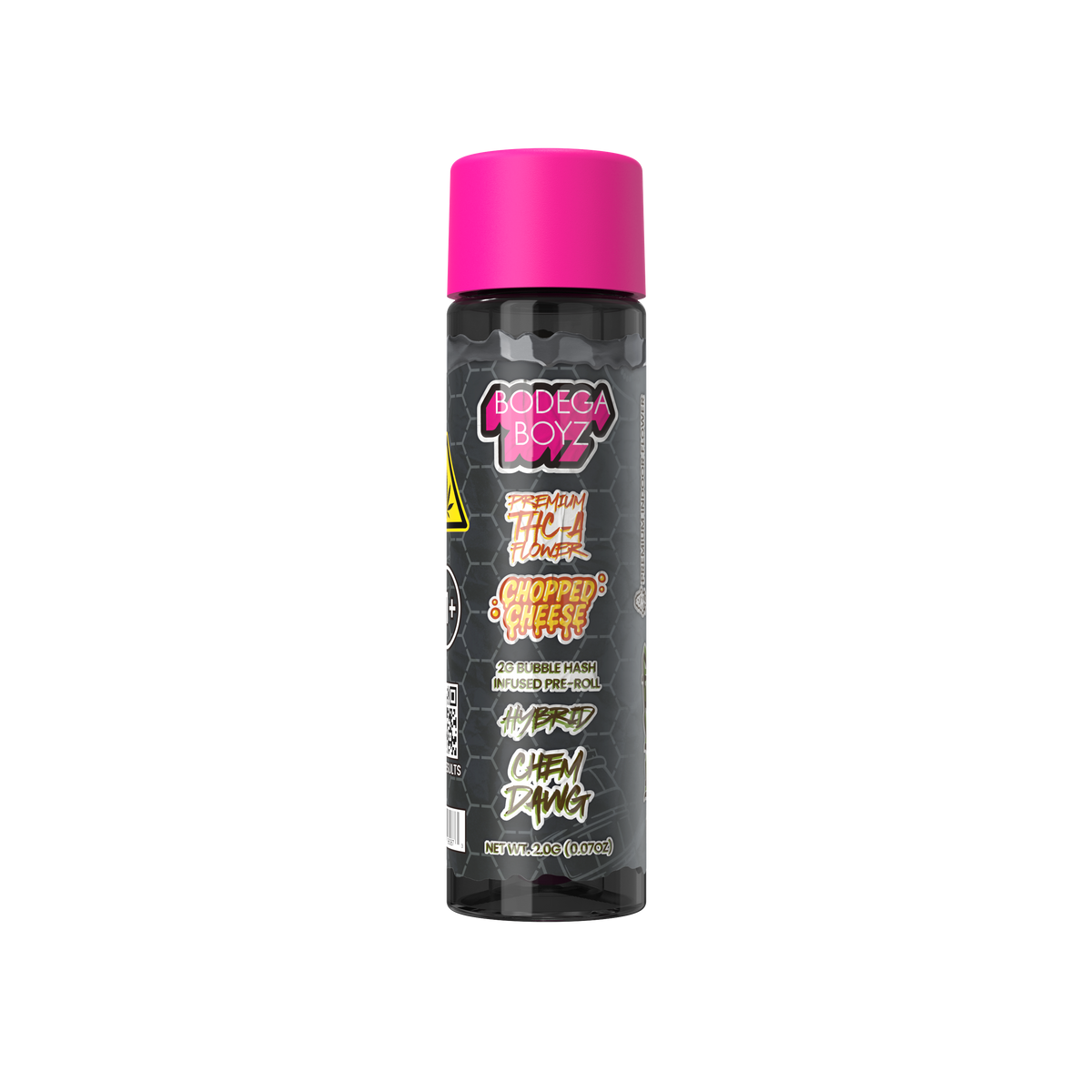 Bodega Boyz Indoor Flower + Bubble Hash Pre-Roll – 2G — Chem-Dawg Hemp packaging