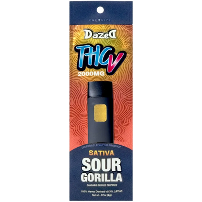 Dazed 2g THCV disposable vape — Sour Gorilla front