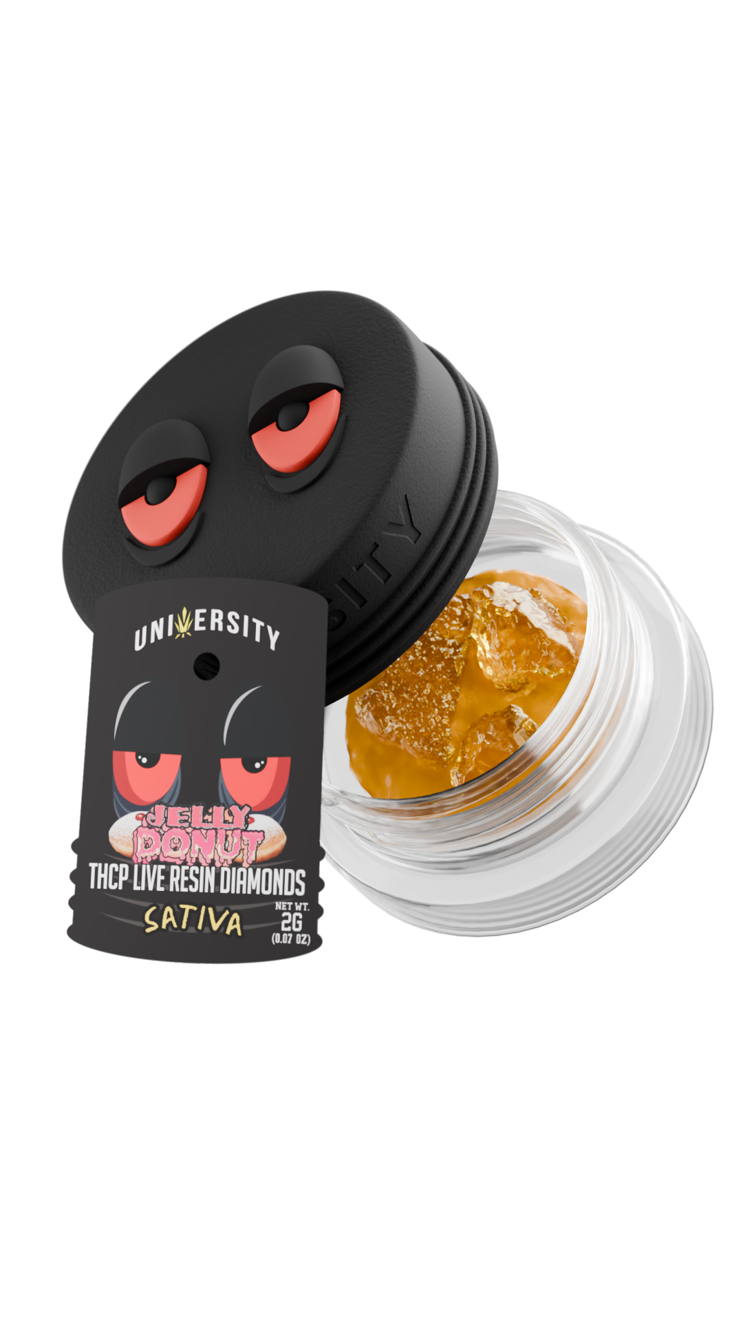 Trap University THCP Live Resin Diamonds 2g puck — Jelly Donut