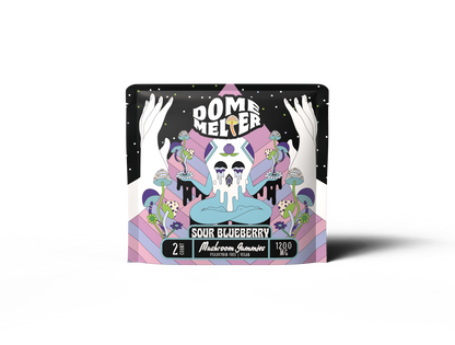 Dome Melter functional mushroom gummies 2-count pouch — Sour Blueberry