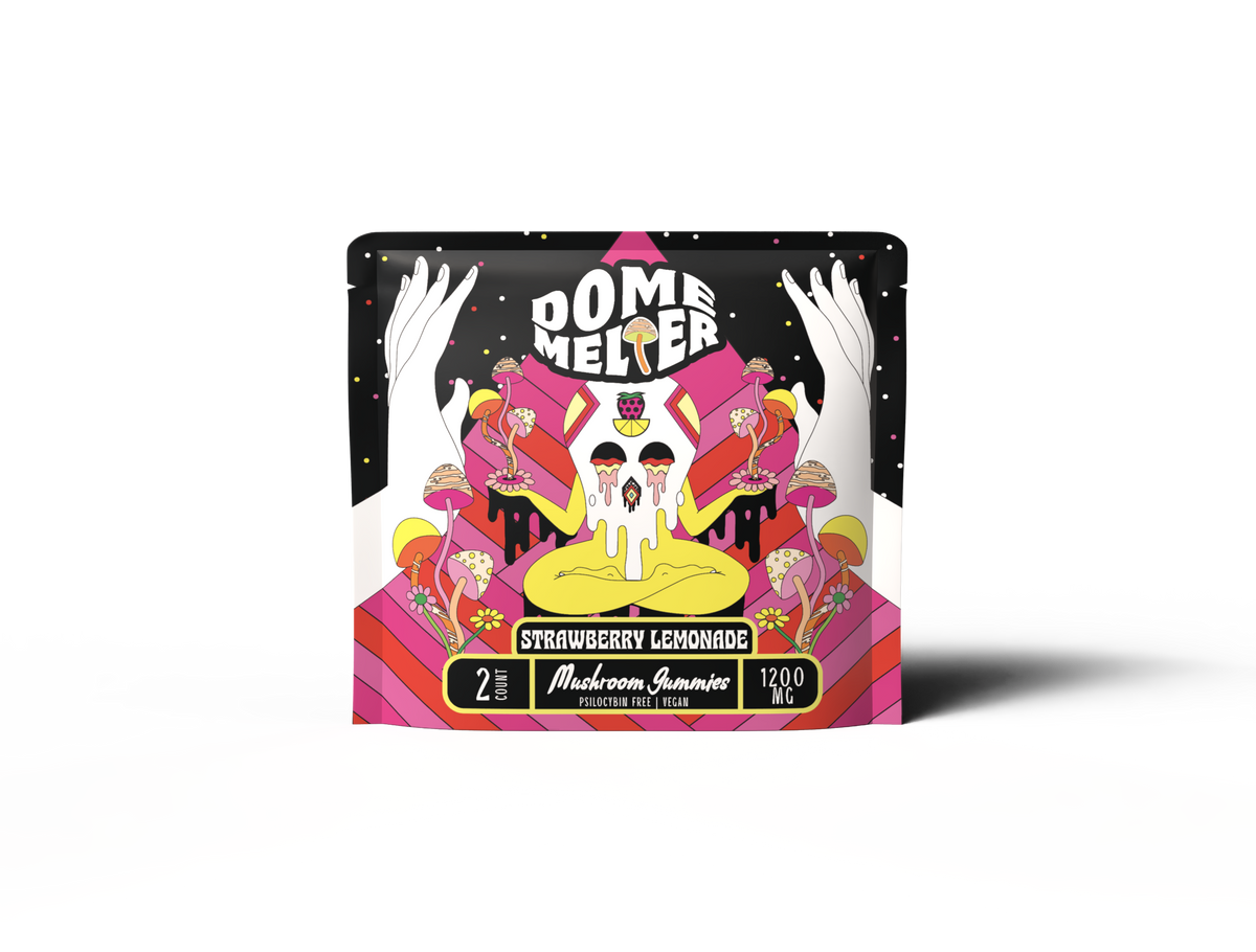 Dome Melter functional mushroom gummies 2-count pouch — Strawberry Lemonade
