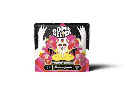 Dome Melter functional mushroom gummies 2-count pouch — Strawberry Lemonade
