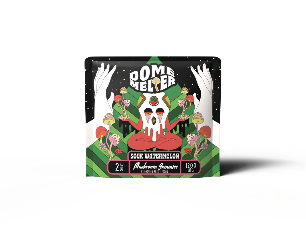 Dome Melter functional mushroom gummies 2-count pouch — Sour Watermelon