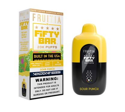 Fifty Bar 5% Nixodine 20K disposable package — Sour Punch
