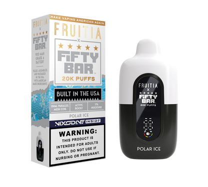 Fifty Bar 5% Nixodine 20K disposable package — Polar Ice