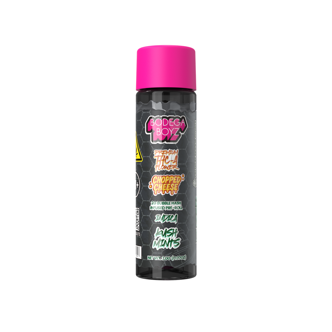 Bodega Boyz Indoor Flower + Bubble Hash Pre-Roll – 2G — Kush-Mints Hemp packaging