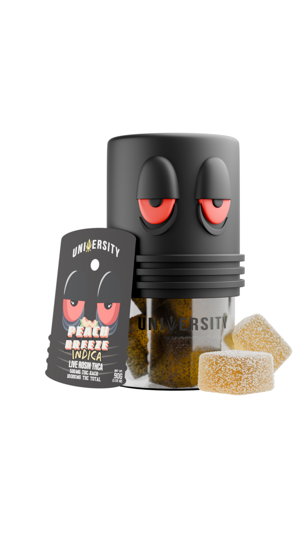 Trap University Live Rosin Gummies — Peach Breeze, 20-count pouch