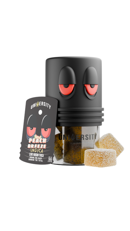 Trap University Live Rosin Gummies — Peach Breeze, 20-count pouch