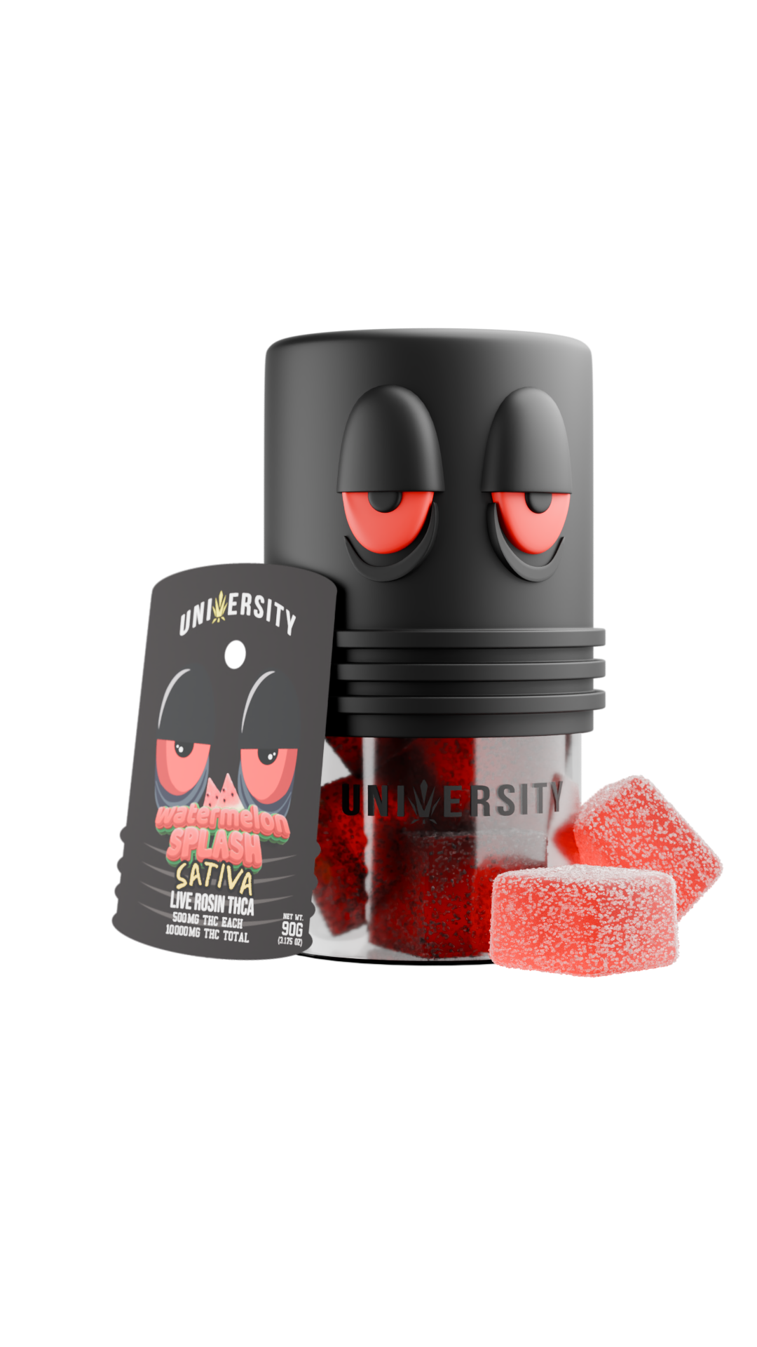 Trap University Live Rosin Gummies — Watermelon, 20-count pouch