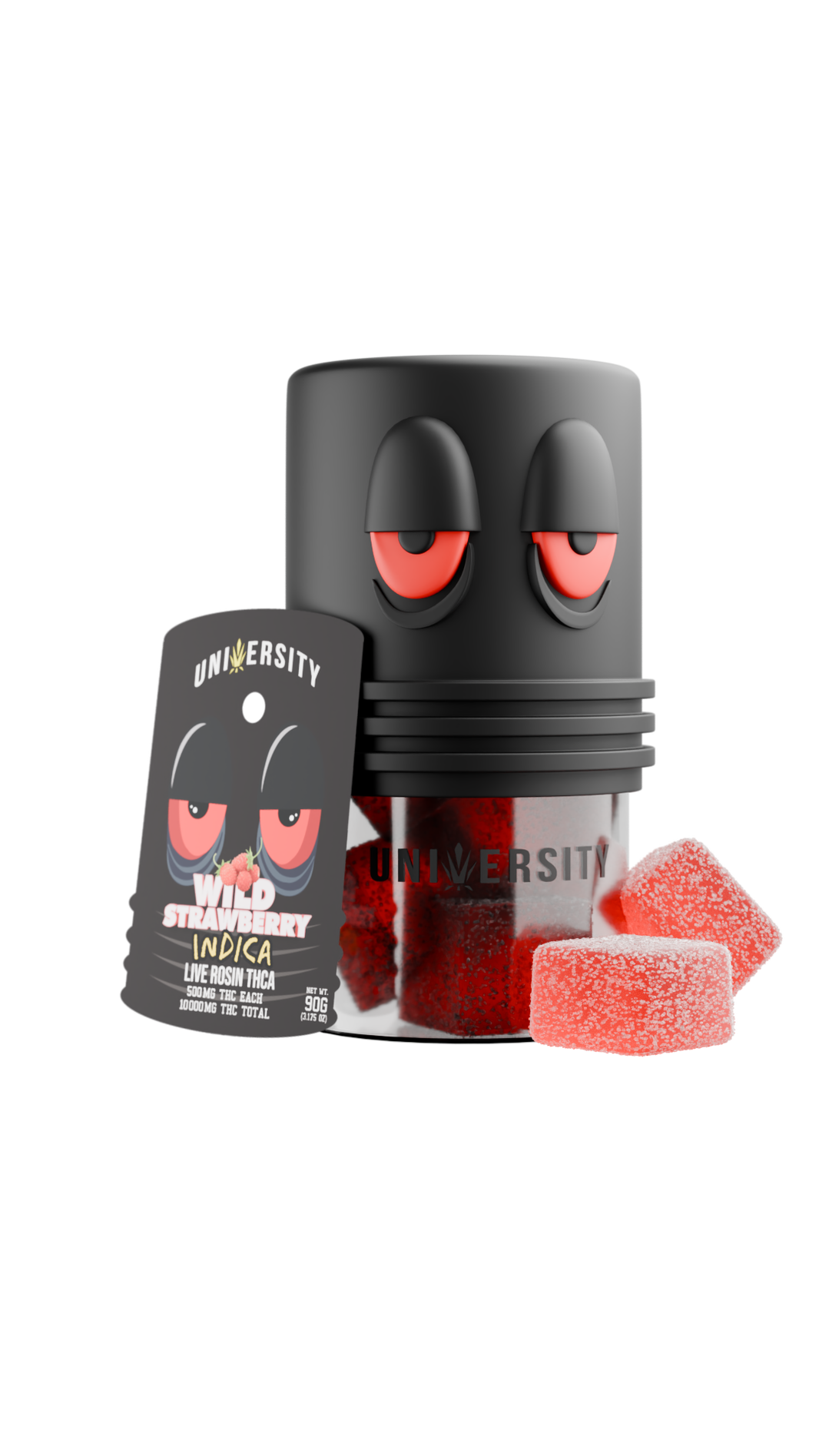 Trap University Live Rosin Gummies — Wild Strawberry, 20-count pouch