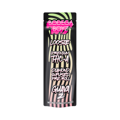 Bodega Boyz THCA Diamond-Infused Pre-Roll – 1.25G — Loosie-THCA-1PK-Guava Z packaging