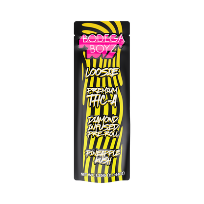 Bodega Boyz THCA Diamond-Infused Pre-Roll – 1.25G — Loosie-THCA-1PK-Pineapple Kush packaging