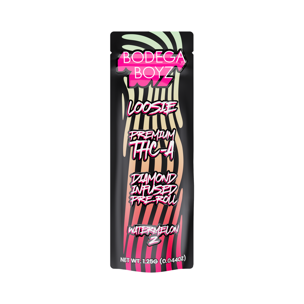 Bodega Boyz THCA Diamond-Infused Pre-Roll – 1.25G — Loosie-THCA-1PK-Watermelon Z packaging