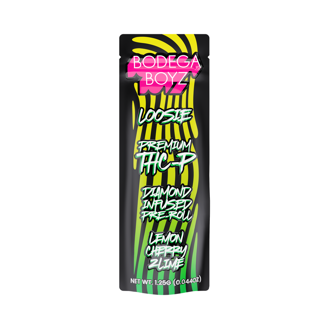 Bodega Boyz THCP Diamond-Infused Pre-Roll – 1.25G — Loosie-THCP-1PK-Lemon Cherry Zlime packaging