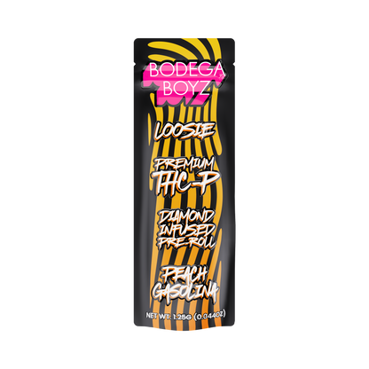 Bodega Boyz THCP Diamond-Infused Pre-Roll – 1.25G — Loosie-THCP-1PK-Peach Gasolina packaging