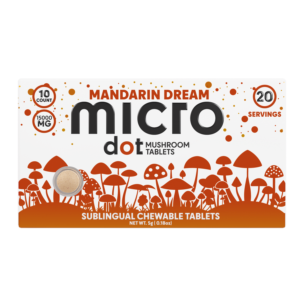 Micro Dot mushroom and nootropic 10-count chewables — Mandarin Dream