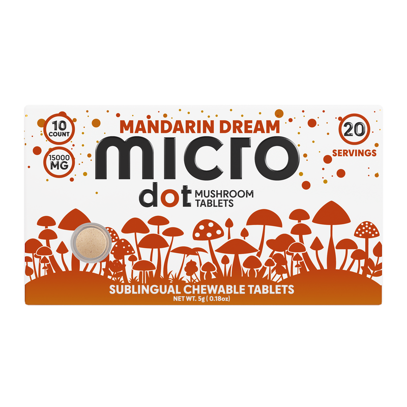 Micro Dot mushroom and nootropic 10-count chewables — Mandarin Dream