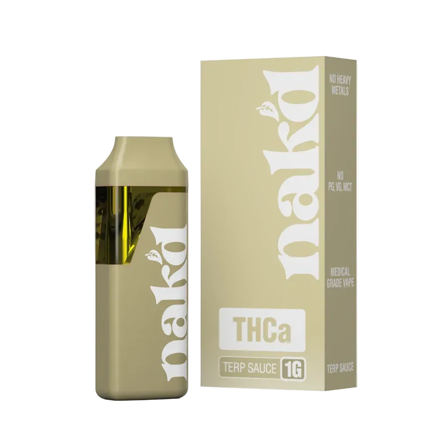 NAK’D Full-Spectrum THCA HTE 1g vape and box