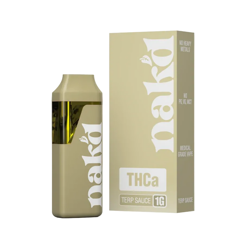 NAK’D Full-Spectrum THCA HTE 1g vape and box
