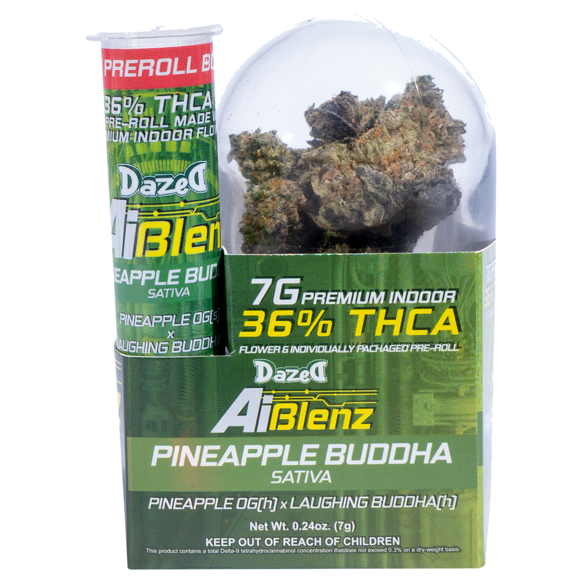 AI Blenz solventless-infused THCA flower and pre-roll — Pineapple Buddah