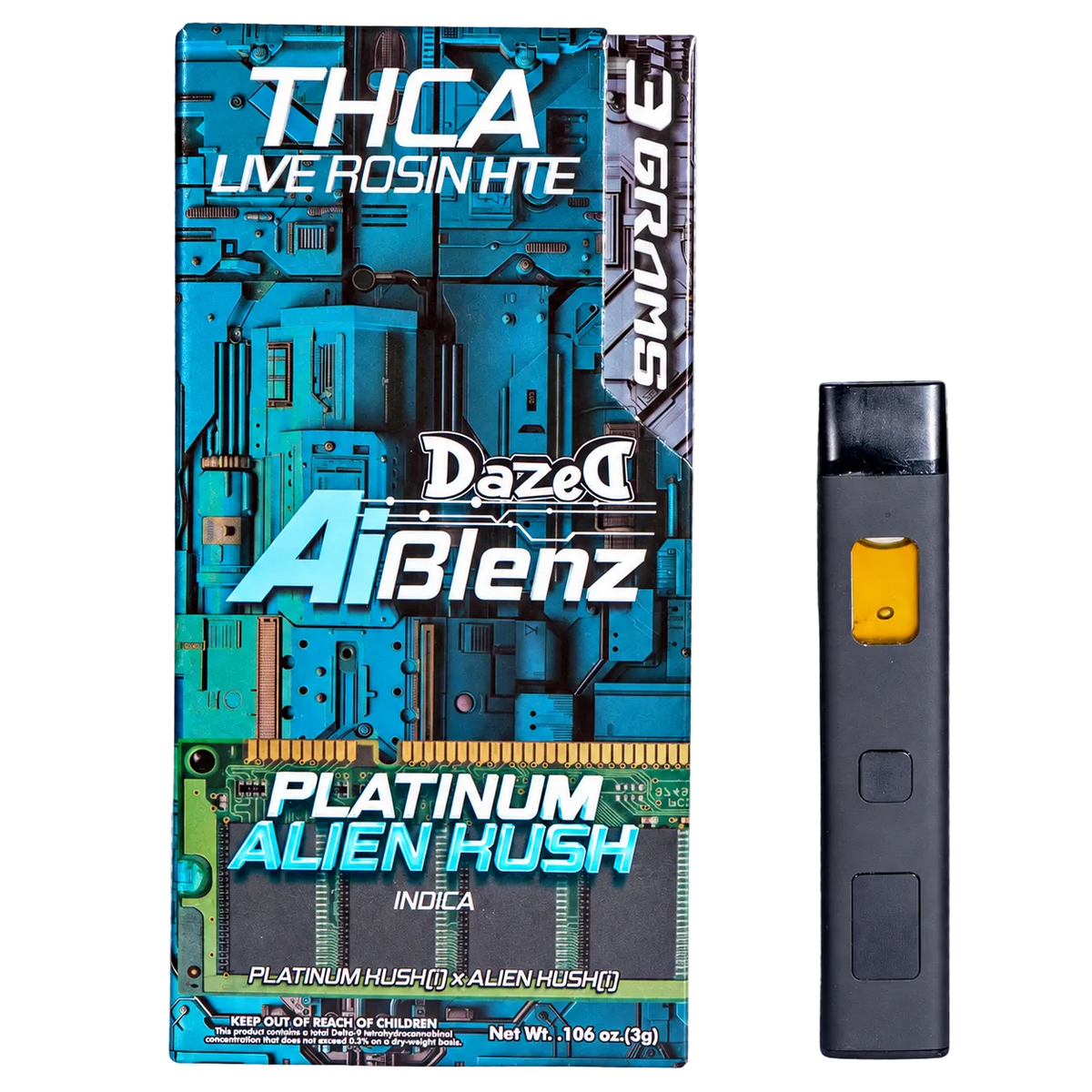 AI Blenz THCA rosin 3g disposable vape — Platinum Kush
