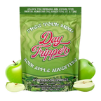 Day Tripper Sour Apple Adventure gummy pouch, front view