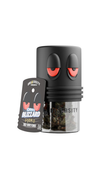 Trap University fresh-frozen THCA flower 3.5g package — Oreo Blizzard
