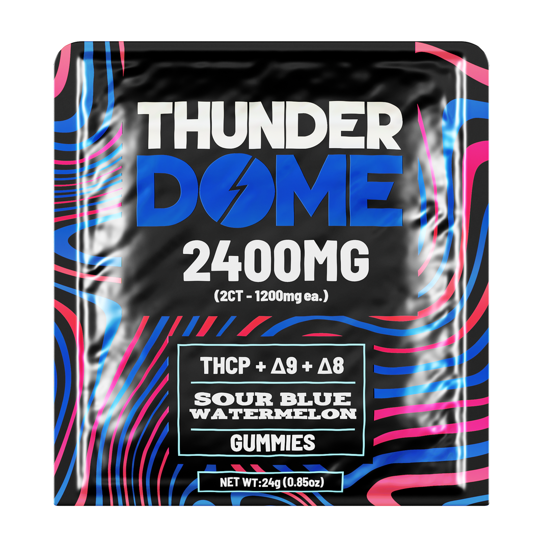 Thunderdome Ultra High Potency Gummies — Sour Blue Watermelon, 2-count 2400mg