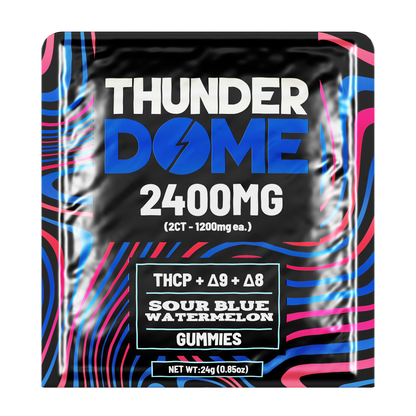 Thunderdome Ultra High Potency Gummies — Sour Blue Watermelon, 2-count 2400mg