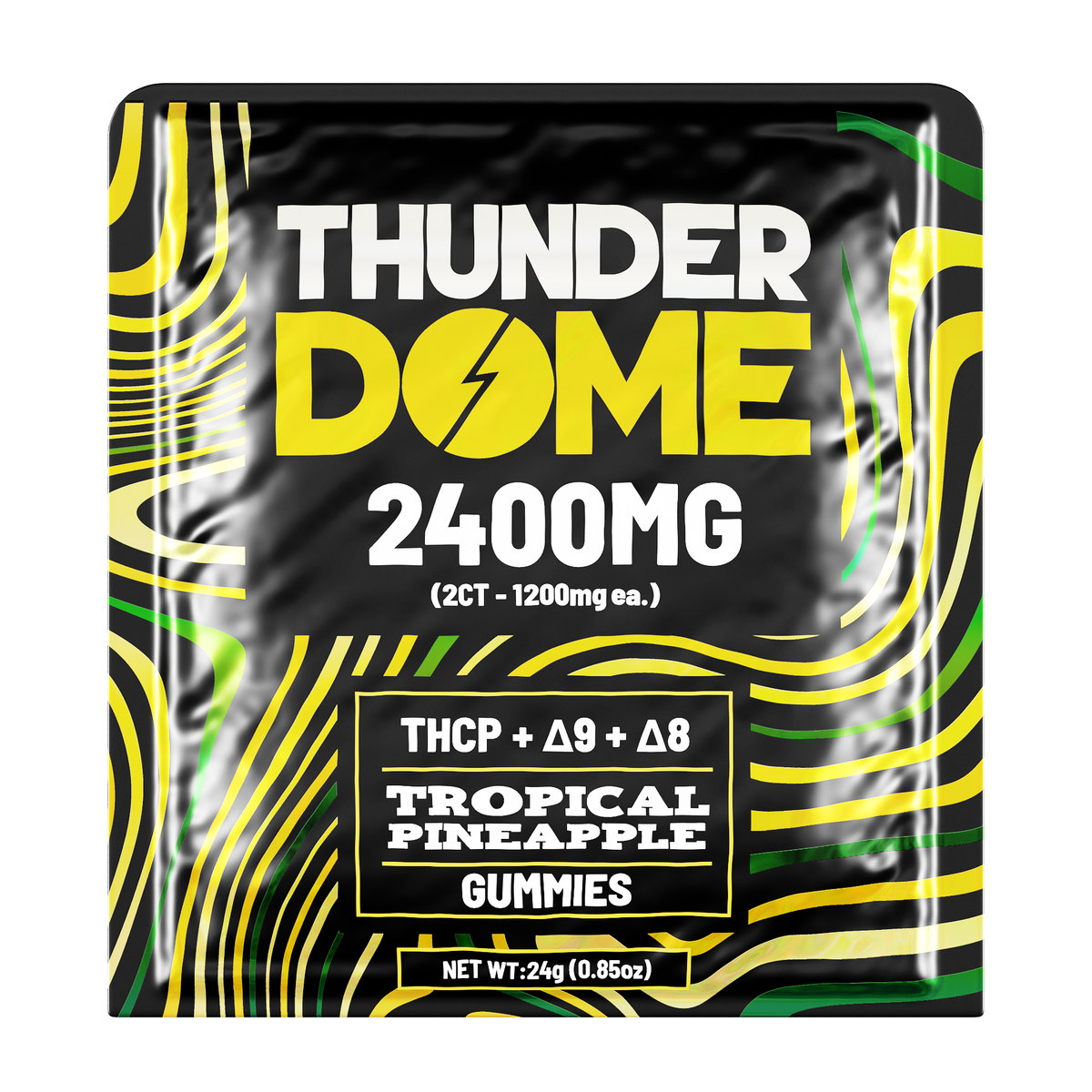 Thunderdome Ultra High Potency Gummies — Tropical Pineapple, 2-count 2400mg