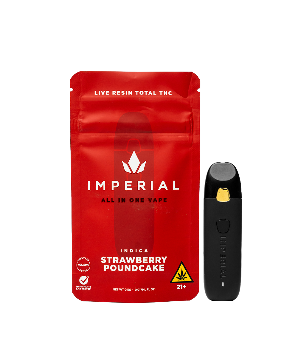 Imperial Extraction 0.5g THCP all-in-one vape — Strawberry Poundcake