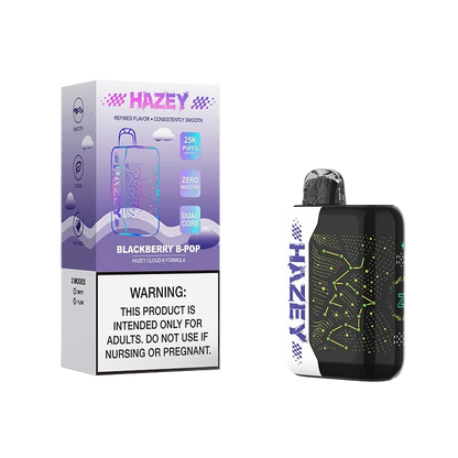Hazey Cloud-6 25K disposable vape — blackberry b pop packaging