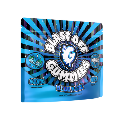 Blast Off Mushroom Gummies – Blue Razz – 10-count pouch