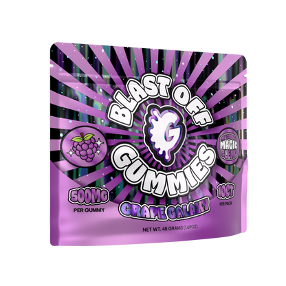 Blast Off Mushroom Gummies – Grape Galaxy – 10-count pouch