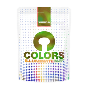 COLORS ILLUMINATE Mushroom Gummies — Blue Raspberry, gummy pouch