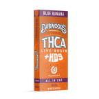 Dabwoods THCA live rosin 2G Blue Banana disposable package