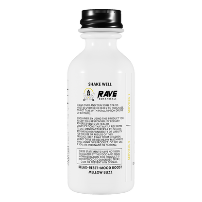 Rave Botanicals Kava Blend Shot — Piña Colada, botanical shot bottle