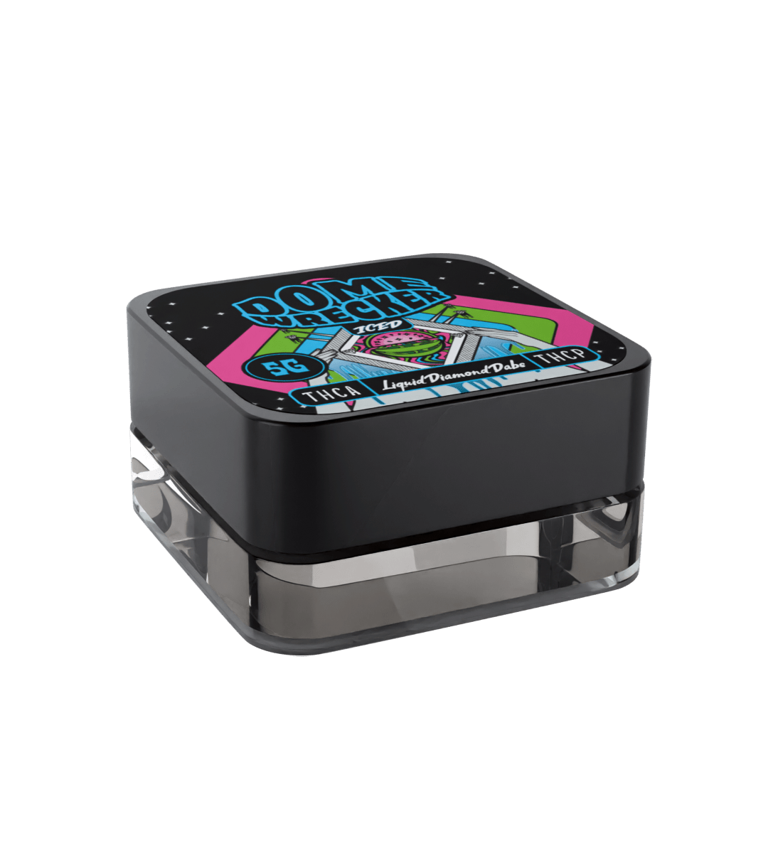 Domewrecker THCA + THCP Concentrate Dabs — Amnesia Haze, 5G liquid diamond puck