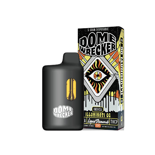 Domewrecker THCA Liquid Diamonds Disposable Vape — Jet Fuel sativa, 5G