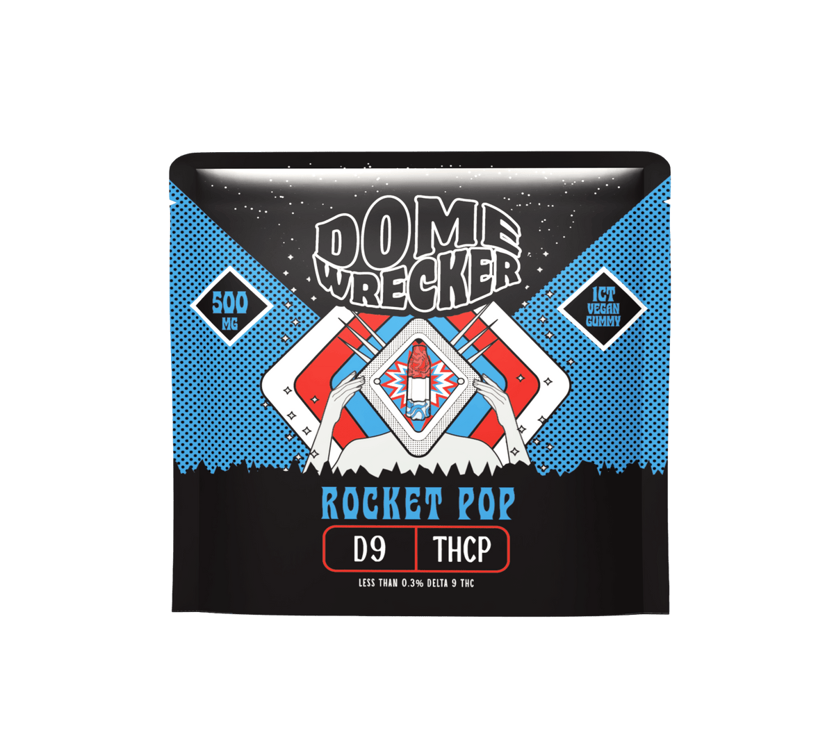 Domewrecker D9 + THCP Gummy — Cherry Limeade, single gummy pack