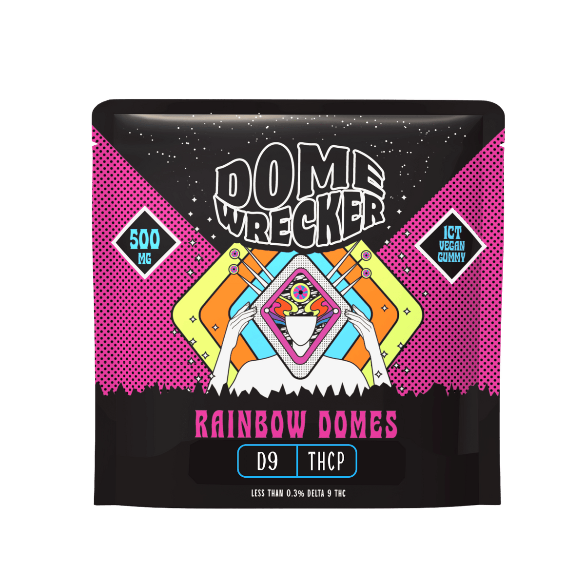 Domewrecker D9 + THCP Gummy — Cherry Limeade, single gummy pack