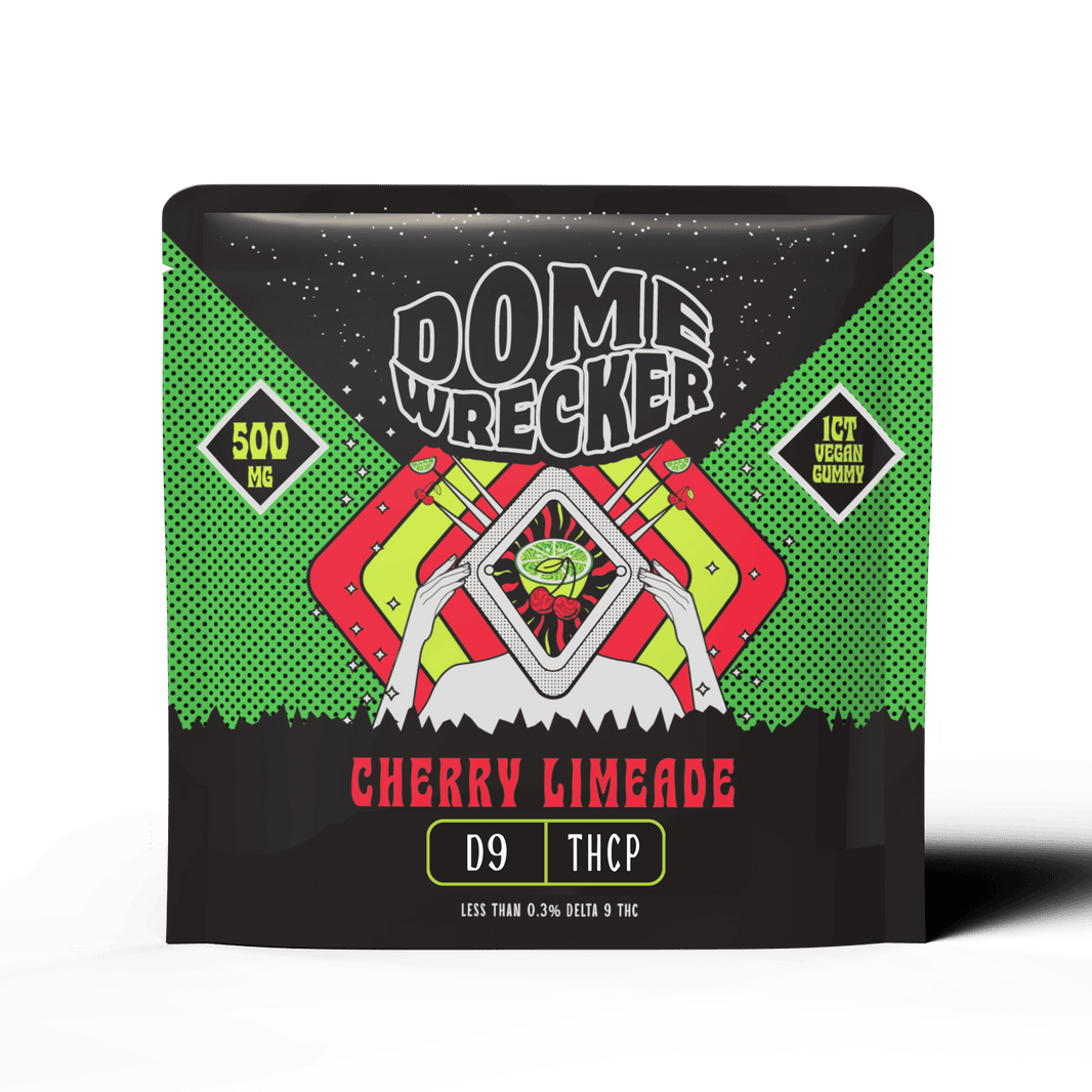 Domewrecker D9 + THCP Gummy — Cherry Limeade, single gummy pack