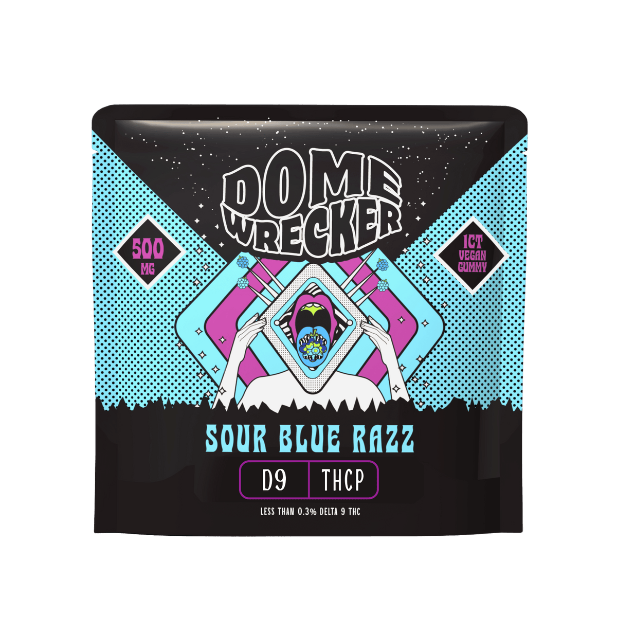 Domewrecker D9 + THCP Gummy — Cherry Limeade, single gummy pack