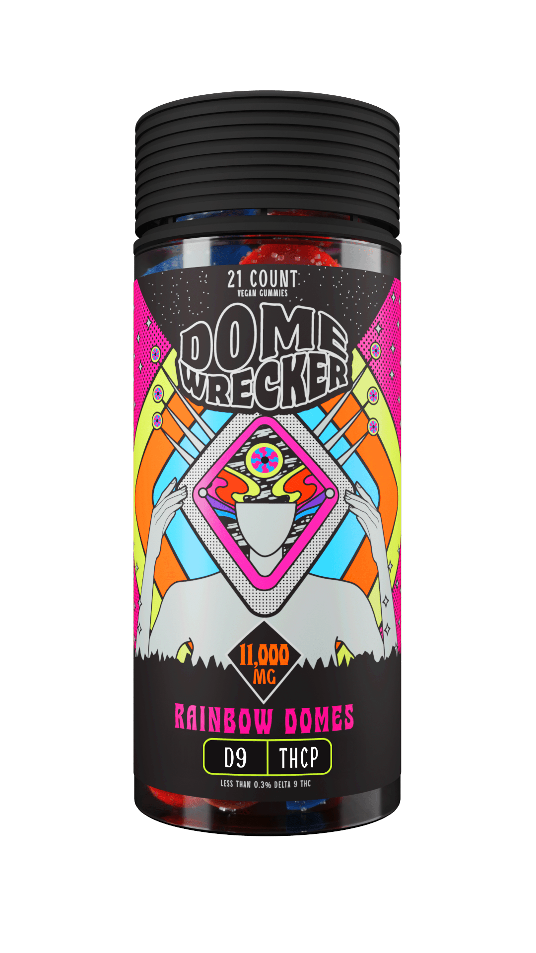Domewrecker D9 + THCP Gummies — Cherry Limeade, 21-count pouch