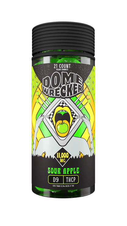 Domewrecker D9 + THCP Gummies — Cherry Limeade, 21-count pouch